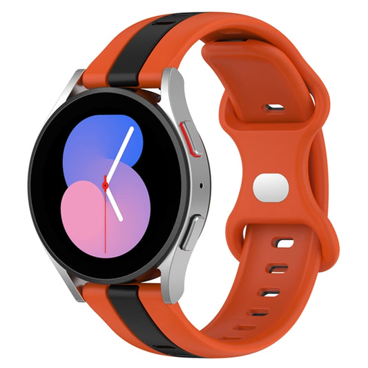 22mm Butterfly Buckle Two-Color Silicone Watch Band, For Coros Apex 46mm/Apex Pro / Ticwatch Pro 3