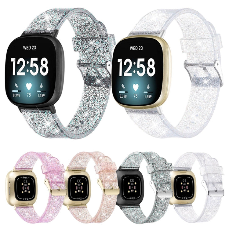 Universal Flash Powder TPU Watch Band, For Fitbit Versa 4 / Sense 2