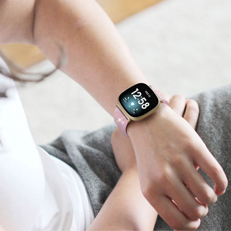Universal Flash Powder TPU Watch Band, For Fitbit Versa 4 / Sense 2