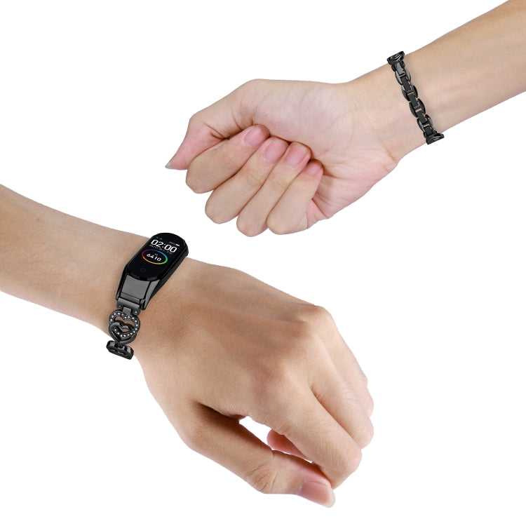 Universal Diamond Metal Watch Band, For Xiaomi Mi Band 7, For Xiaomi Mi Band 6 / 5, For Xiaomi Mi Band 4 / 3