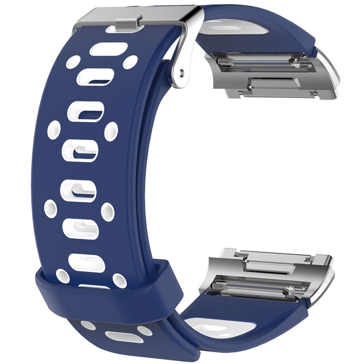 For Fitbit Ionic Two-tone Silicone Replacement Wrist Strap Watchband with Buckle & Connector