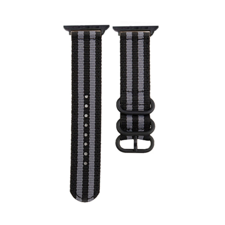 Black Buckle Canvas Watch Band, For Apple Watch Series 8&7 41mm, For Apple Watch Series 8&7 45mm