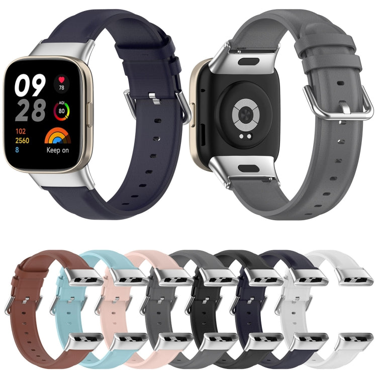 Round Tail Leather Watch Band, For Xiaomi Redmi Watch 3 / Mi Watch Lite 3