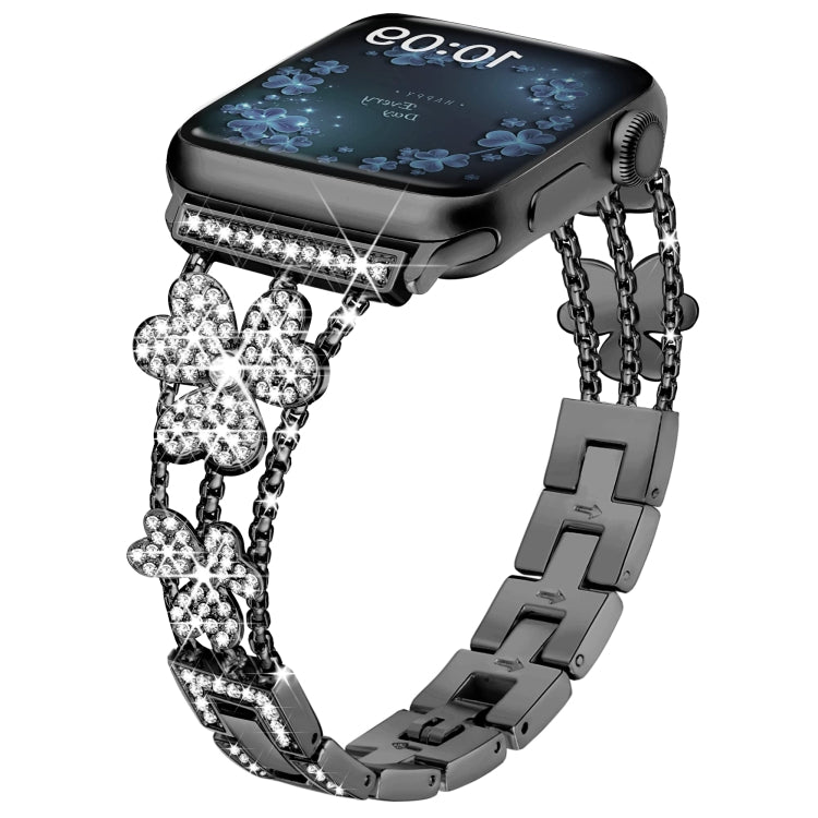 3-Leaf Clover Diamond Watch Band, For Apple Watch Series 8&7 45mm, For Apple Watch Series 8&7 41mm