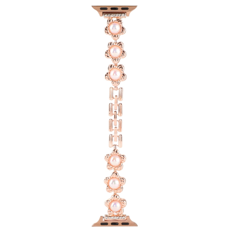 Flower Bracelet Metal Watch Band, For Apple Watch Series 8&7 45mm, For Apple Watch Series 8&7 41mm