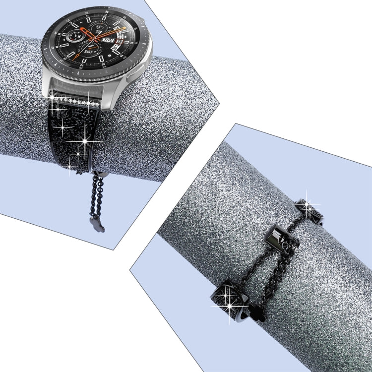 20mm Diamond Chain Mental Watch Band, For Garmin Venu / Venu 2 Plus / Venu Sq / Sq2