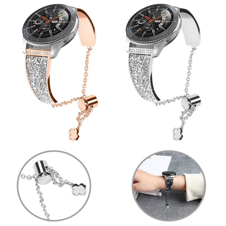 20mm Diamond Chain Mental Watch Band, For Garmin Venu / Venu 2 Plus / Venu Sq / Sq2