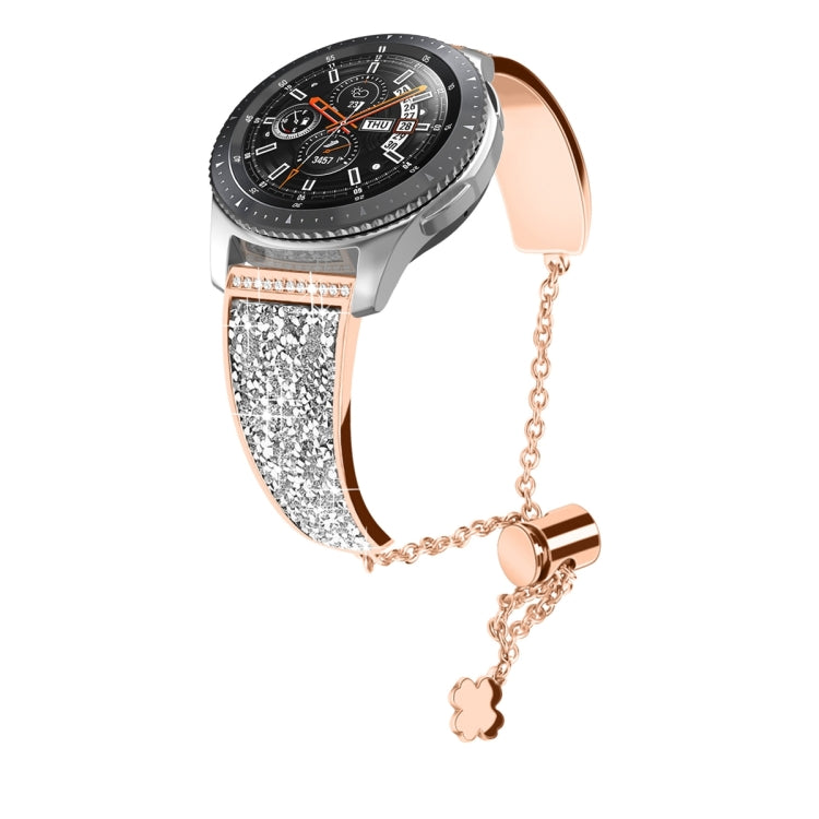 22mm Diamond Chain Mental Watch Band, For Garmin Venu 2 / Forerunner 265 / 255