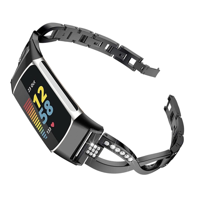 Diamond Metal Watch Band, For Fitbit Charge 2, For Fitbit Charge 5, For Fitbit Charge 3 / 4