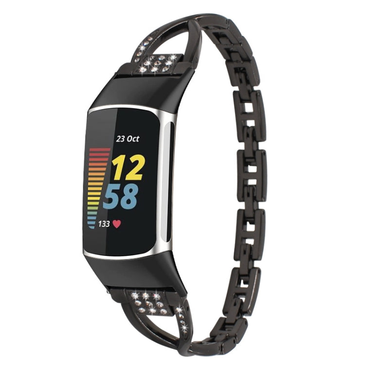 Diamond Metal Watch Band, For Fitbit Charge 2, For Fitbit Charge 5, For Fitbit Charge 3 / 4