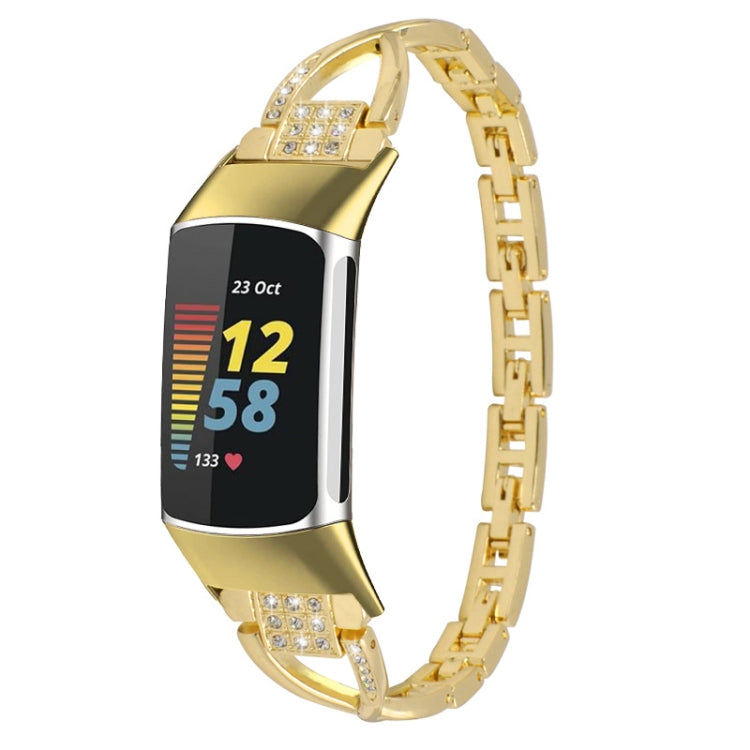 Diamond Metal Watch Band, For Fitbit Charge 2, For Fitbit Charge 5, For Fitbit Charge 3 / 4