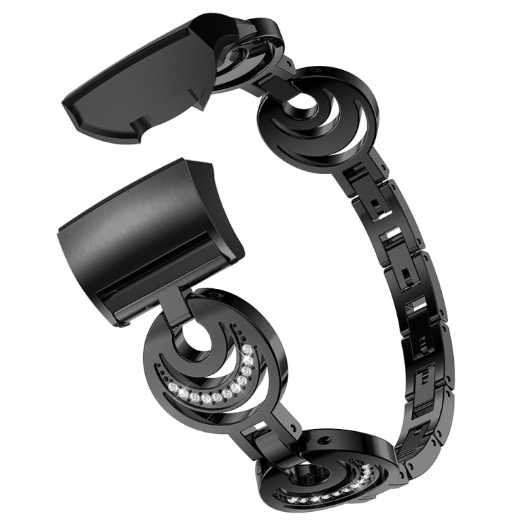 Sun Moon Star Diamond Metal Watch Band, For Fitbit Charge 2, For Fitbit Charge 5, For Fitbit Charge 3 / 4