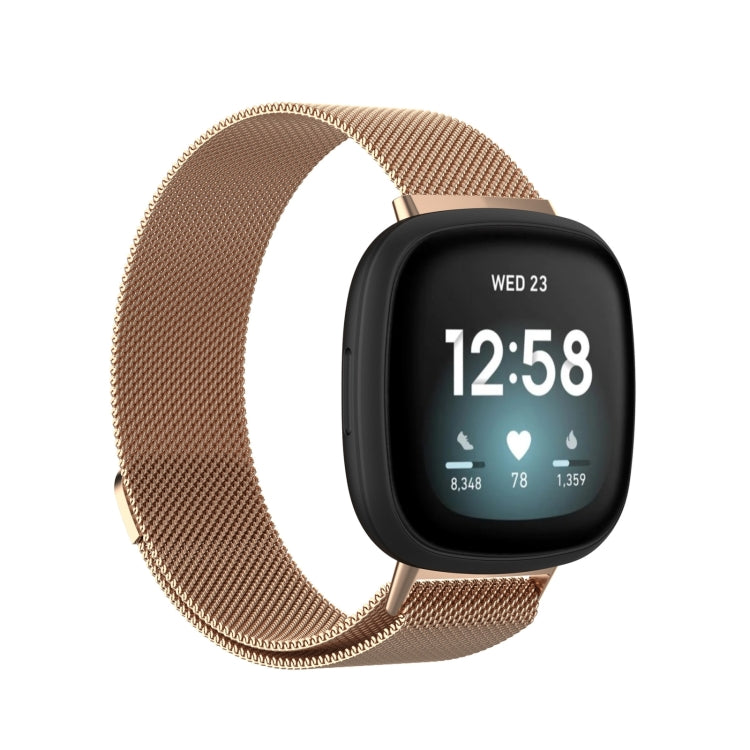 Milanese Magnetic Metal Weave Watchband, For Fitbit Versa 4 / 3