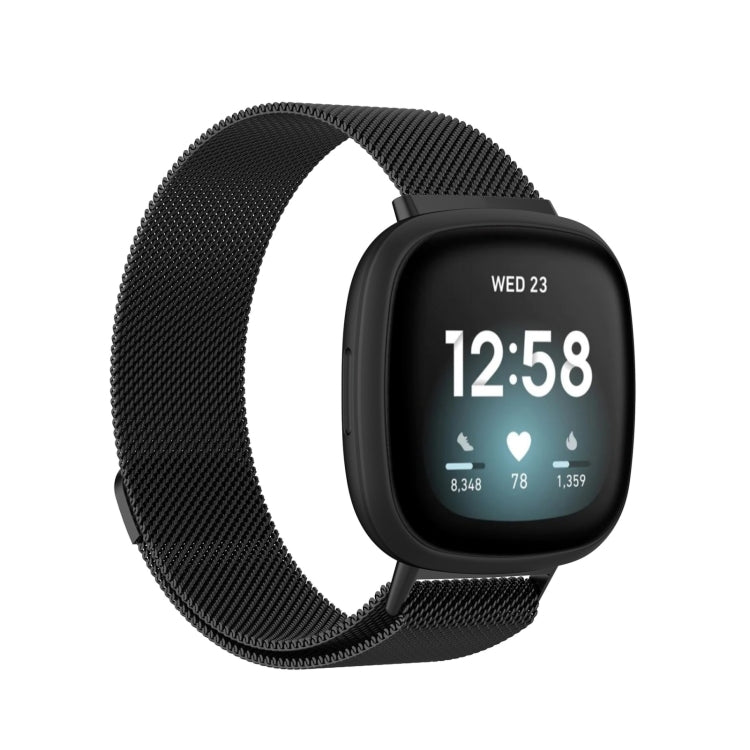 Milanese Magnetic Metal Weave Watchband, For Fitbit Versa 4 / 3
