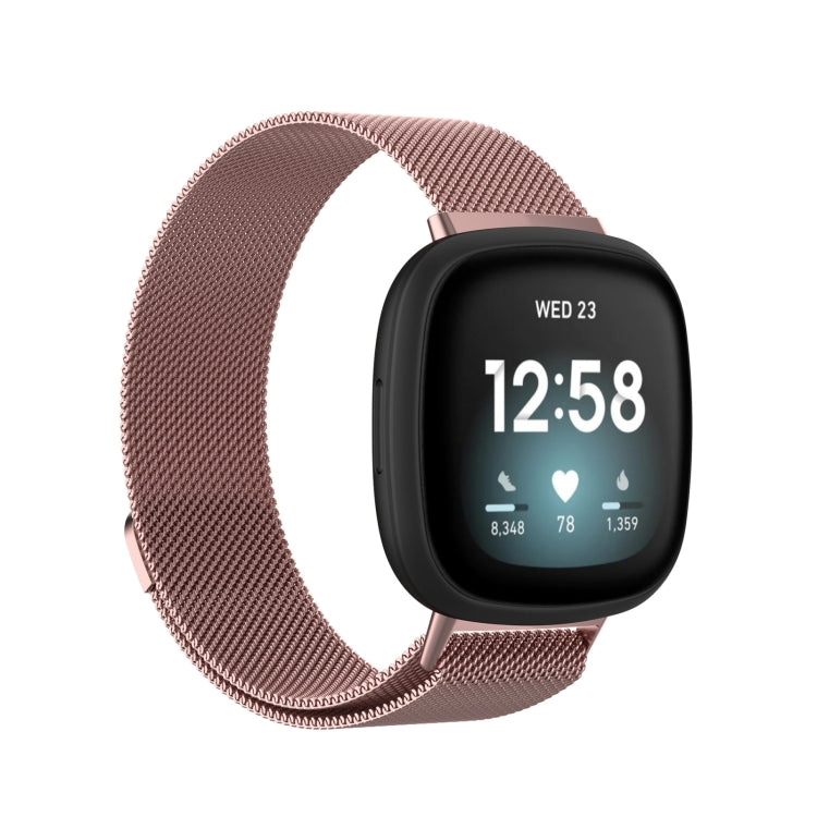 Milanese Magnetic Metal Weave Watchband, For Fitbit Versa 4 / 3