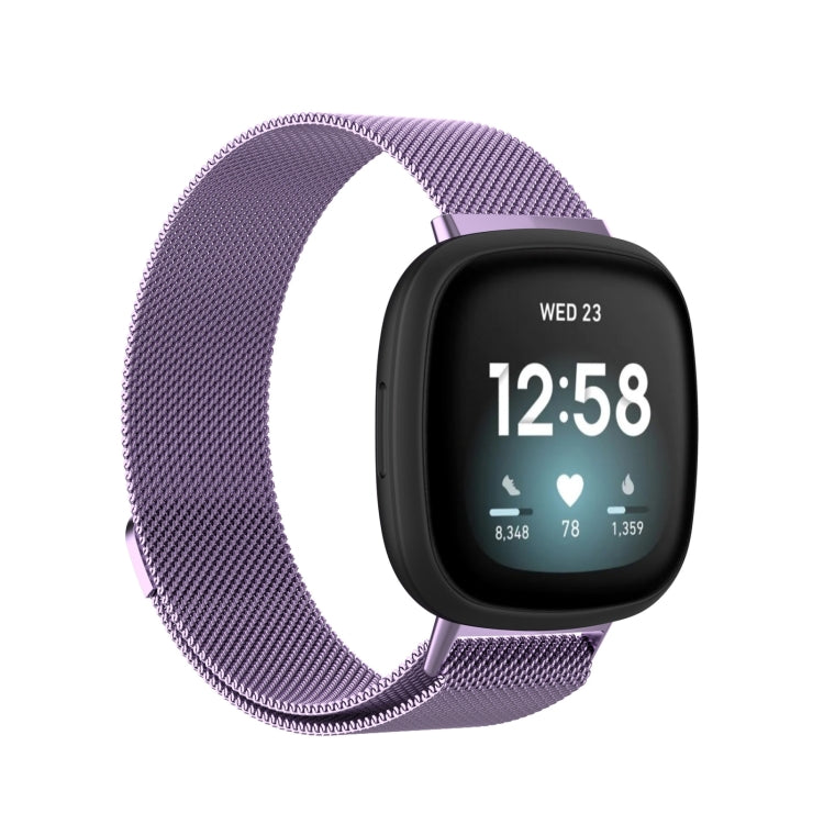 Milanese Magnetic Metal Weave Watchband, For Fitbit Versa 4 / 3