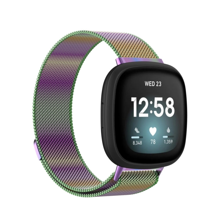 Milanese Magnetic Metal Weave Watchband, For Fitbit Versa 4 / 3