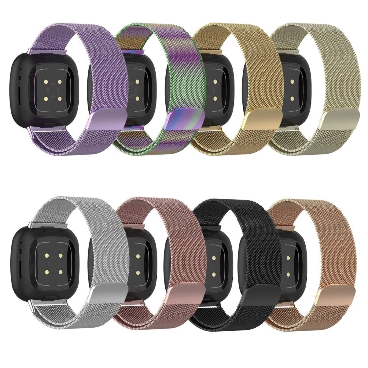 Milanese Magnetic Metal Weave Watchband, For Fitbit Versa 4 / 3