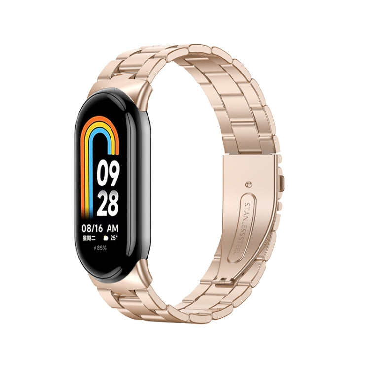Milanese Three-bead Metal Watch Band, For Xiaomi Mi Band 8