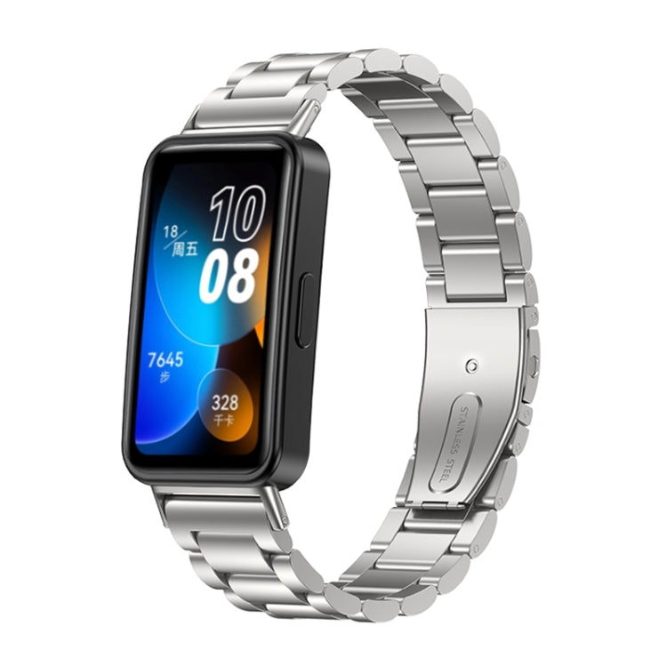 16mm Three Strains Metal Replacement Watch Band, For Huawei Band 8