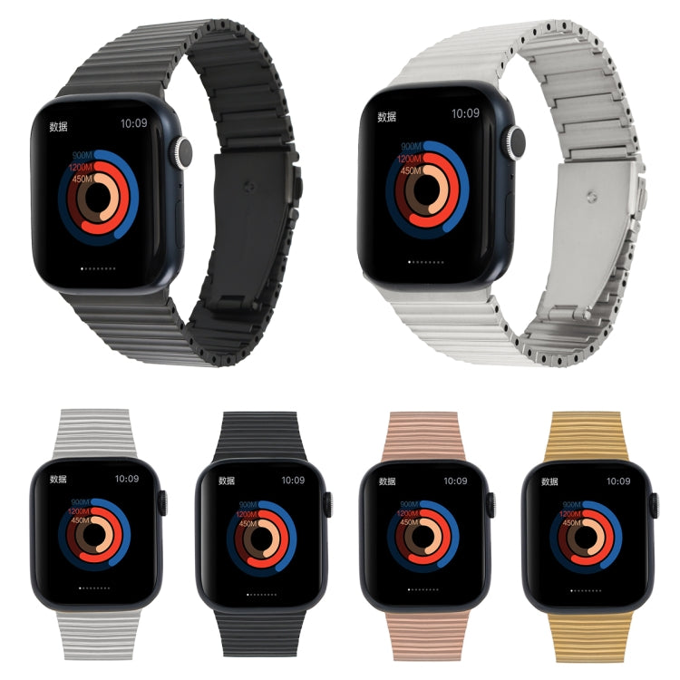Ocean Metal Replacement Watch Band, For Apple Watch SE 2023 44mm, For Apple Watch Ultra 49mm, For Apple Watch 8 41mm, For Apple Watch 8 45mm, For Apple Watch 7 45mm, For Apple Watch SE 2023 40mm, For Apple Watch SE 2022 40mm, For Apple Watch SE 2022 44...