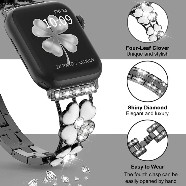 Petal Metal Diamond Watch Band, For Apple Watch Ultra 49mm, For Apple Watch SE 2023 44mm, For Apple Watch 8 41mm, For Apple Watch 8 45mm