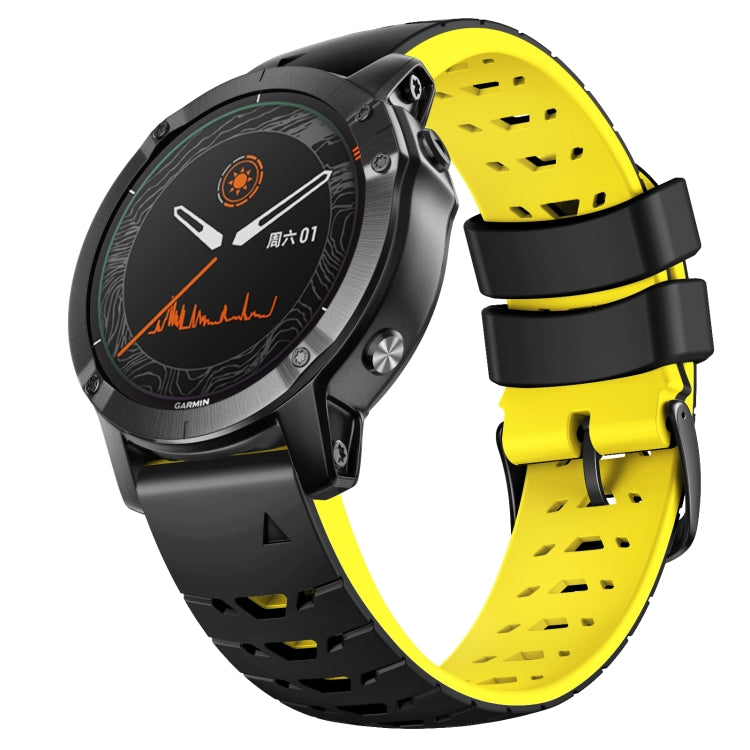 22mm Trapezoidal Quick Release Silicone Watch Band, For Garmin Fenix 7