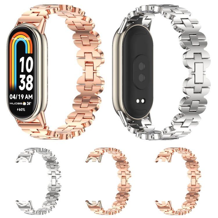 Mijobs Bone Chain Stainless Steel Watch Band, For Xiaomi Smart Band 10 / 9 / 8