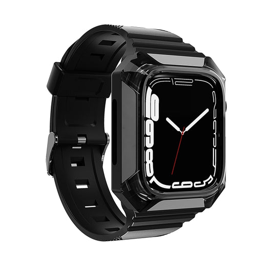 Armor Case Integrated TPU Watch Band, For Apple Watch 8 45mm, For Apple Watch SE 2022 40mm, For Apple Watch SE 2022 44mm, For Apple Watch 7 41mm, For Apple Watch 7 45mm, For Apple Watch SE 40mm, For Apple Watch SE 44mm, For Apple Watch 6 40mm