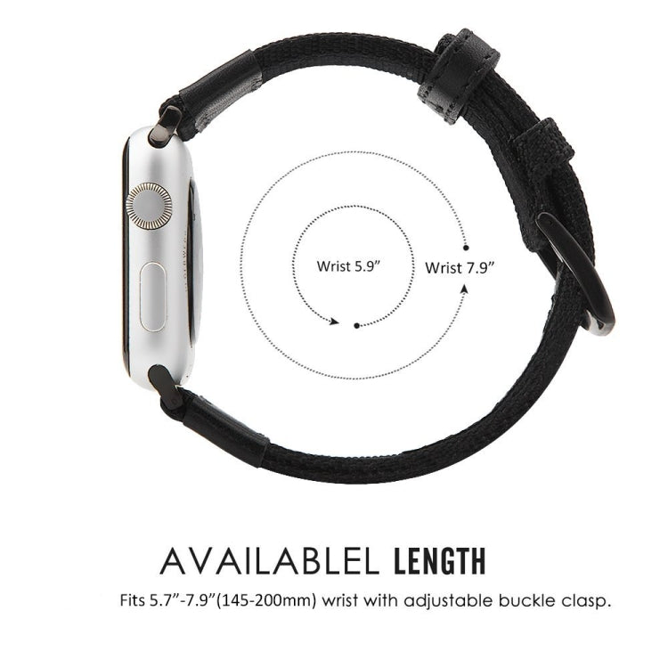 Nylon Watchband, For Apple Watch Series 7 41mm / 6 & SE & 5 & 4 40mm / 3 & 2 & 1 38mm, For Apple Watch Series 7 45mm / 6 & SE & 5 & 4 44mm / 3 & 2 & 1 42mm