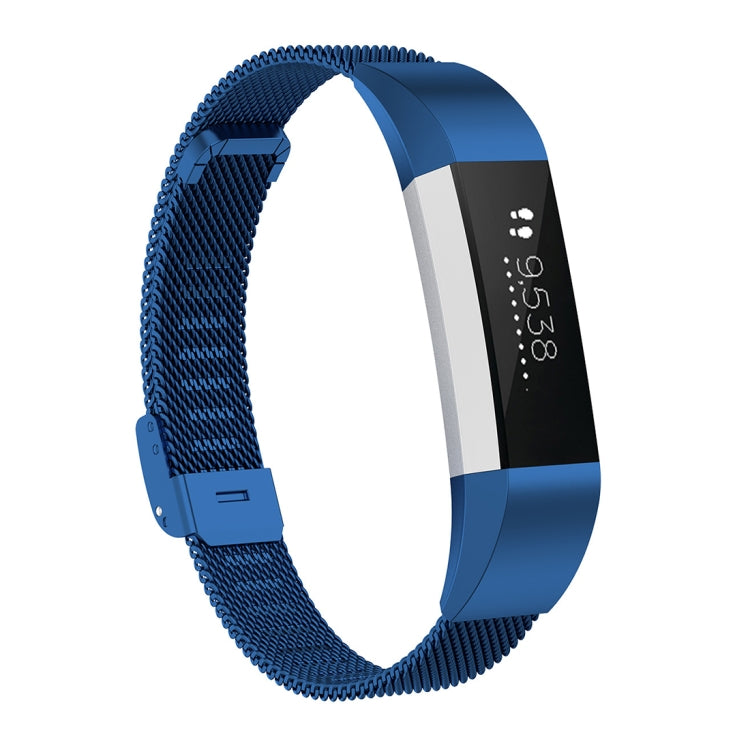 For Fitbit Alta / Alta HR / ACE Watch Button Mesh Metal Replacement Strap Watchband, S, L