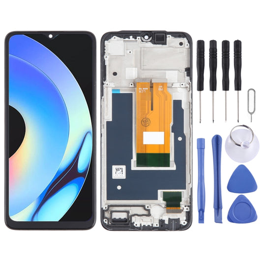 OEM LCD Screen Digitizer Full Assembly with Frame, For Realme V30, For Realme C33 2023 RMX3627, For Realme 10T, For Realme C55, For Realme 10s, For Realme C33, For Realme 9i 5G, For Realme V20, For Realme C30, For Realme Q5 RMX3478                     ...