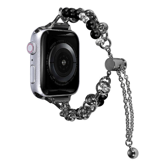 Pearl Bracelet Metal Watch Band, For Apple Watch SE 40mm, For Apple Watch SE 44mm, For Apple Watch 6 40mm, For Apple Watch 6 44mm, For Apple Watch 5 44mm, For Apple Watch 5 40mm, For Apple Watch 4 44mm, For Apple Watch 4 40mm, For Apple Watch 3 38mm