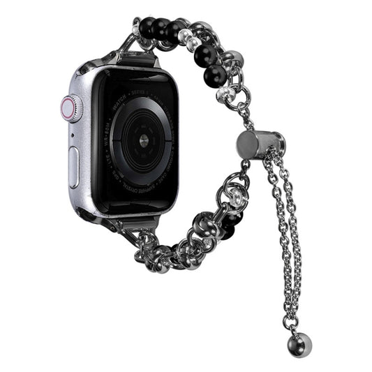 Pearl Bracelet Metal Watch Band, For Apple Watch SE 2023 44mm, For Apple Watch Ultra 49mm, For Apple Watch SE 2023 40mm, For Apple Watch 8 41mm, For Apple Watch Ultra 2 49mm, For Apple Watch 8 45mm, For Apple Watch SE 2022 40mm