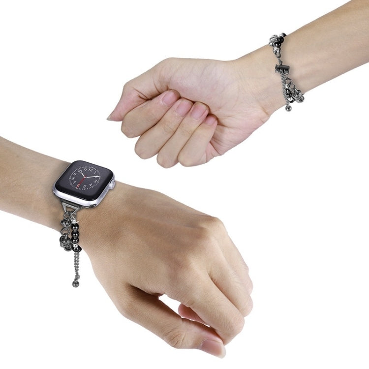 Pearl Bracelet Metal Watch Band, For Apple Watch SE 2023 44mm, For Apple Watch Ultra 49mm, For Apple Watch SE 2023 40mm, For Apple Watch 8 41mm, For Apple Watch Ultra 2 49mm, For Apple Watch 8 45mm, For Apple Watch SE 2022 40mm                         ...