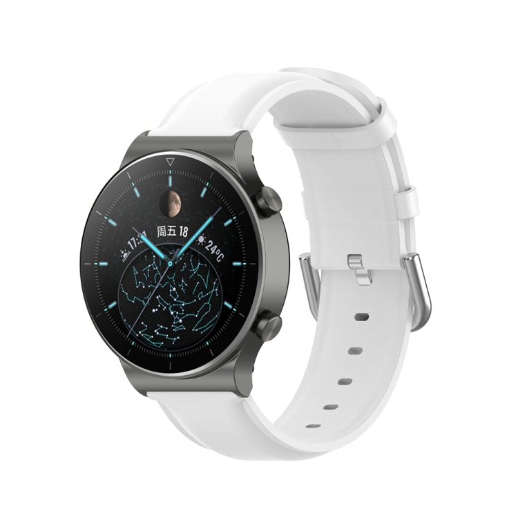 Round Tail Leather Watch Band, For Huawei Watch 4 / Watch 4 Pro