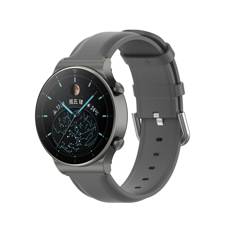Round Tail Leather Watch Band, For Huawei Watch 4 / Watch 4 Pro