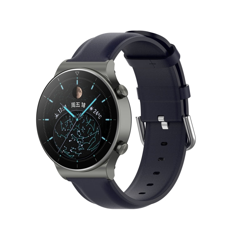 Round Tail Leather Watch Band, For Huawei Watch 4 / Watch 4 Pro