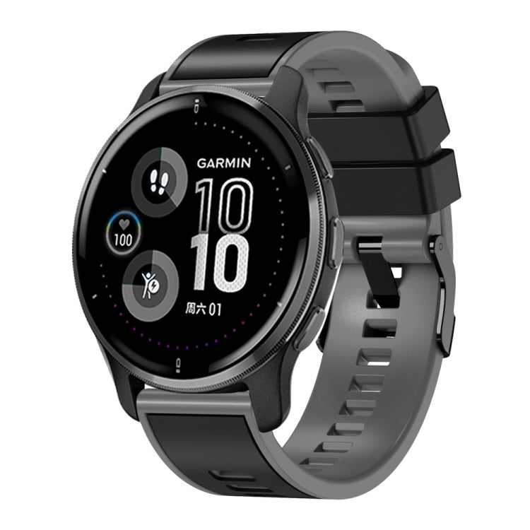18mm Weave Two-Color Silicone Watch Band, For Garmin Forerunner 265S / 255S / Venu 2S