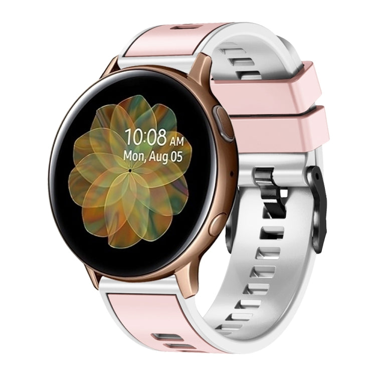 18mm Weave Two-Color Silicone Watch Band, For Garmin Forerunner 265S / 255S / Venu 2S