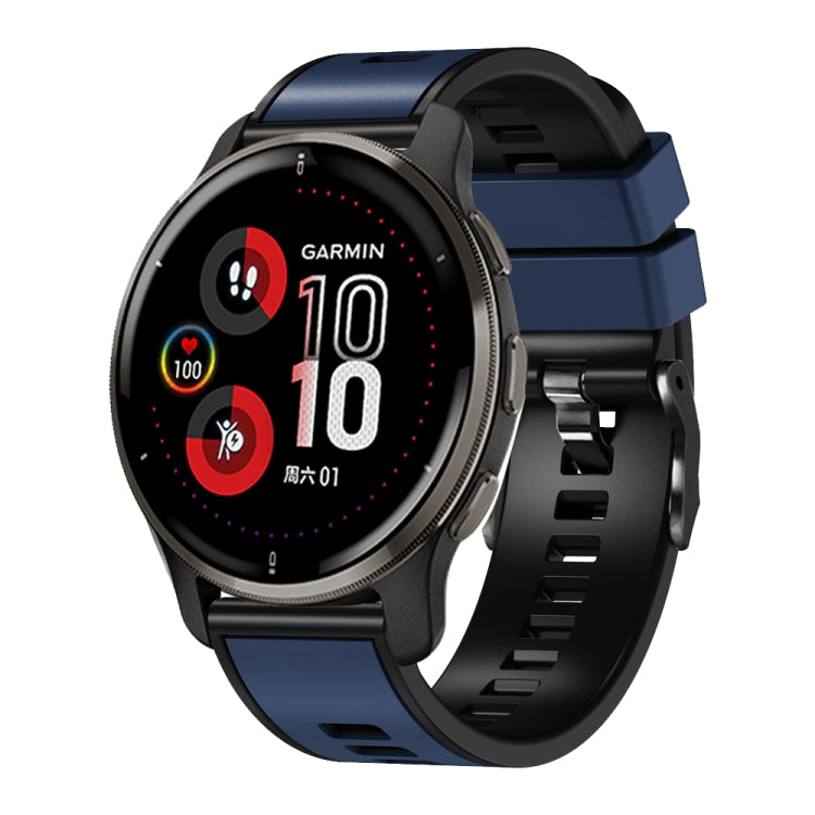 18mm Weave Two-Color Silicone Watch Band, For Garmin Forerunner 265S / 255S / Venu 2S