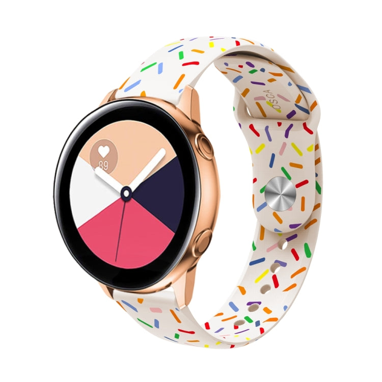 20mm Sports Rainbow Dots Silicone Watch Band, For Garmin Venu / SQ / SQ2 / Venu 2 Plus
