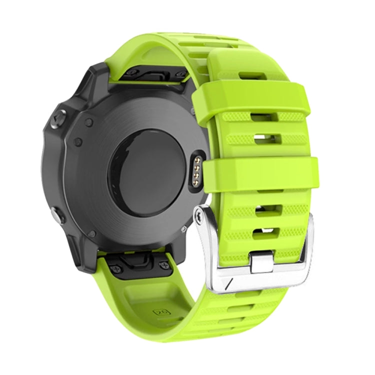Screw Silver Steel Buckle Silicone Watch Band, For Garmin Forerunner 965 / 955 / 945 / 935, For Garmin Tactix 7 Pro / Fenix 7X / 6X Pro