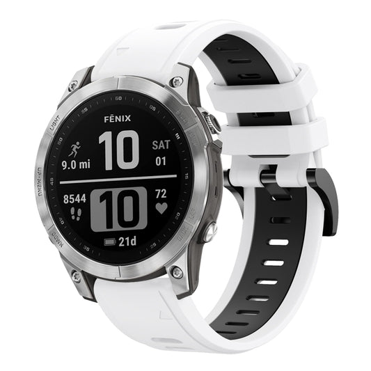 Sports Two-Color Silicone Watch Band, For Garmin Instinct 2 Solar, For Garmin Epix Pro 47mm, For Garmin Fenix 7 Pro 47mm