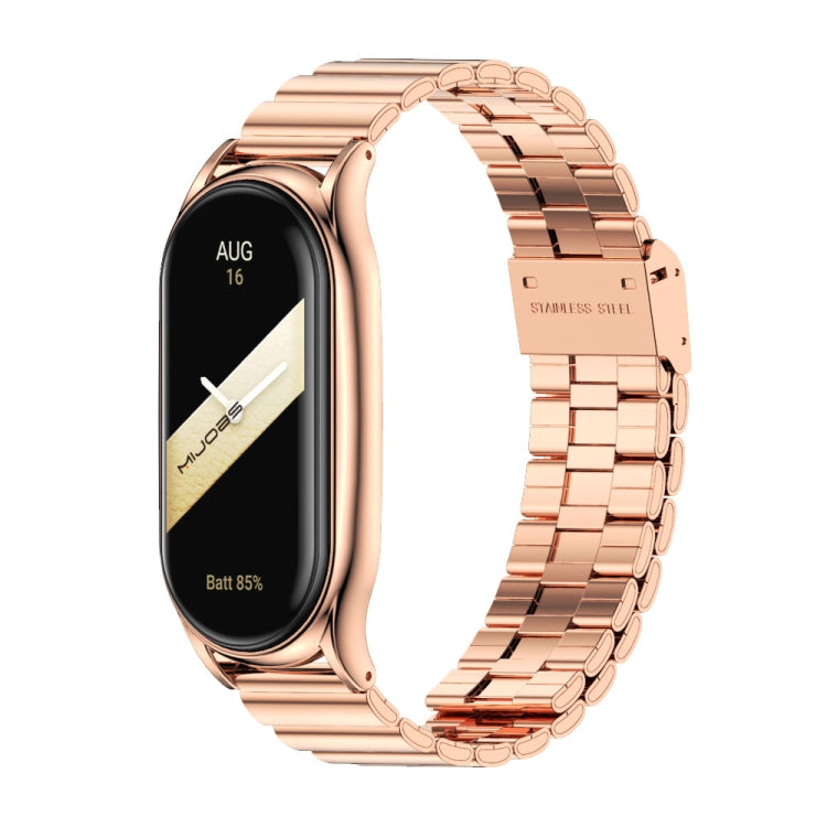 Mijobs Plus Case Bamboo Buckle Metal Watch Band, For Xiaomi Mi Band 8