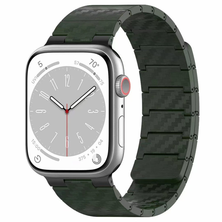 Carbon Fiber Magnetic Loop Watch Band, For Apple Watch Series 10 46mm, For Apple Watch Series 10 42mm, For Apple Watch SE 2023 44mm, For Apple Watch SE 2023 40mm, For Apple Watch Ultra 2 49mm, For Apple Watch Series 9 45mm, For Apple Watch Series 9 41m...