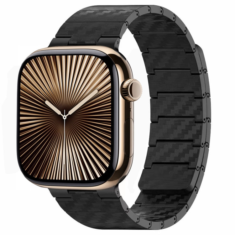 Carbon Fiber Magnetic Loop Watch Band, For Apple Watch Series 10 46mm, For Apple Watch Series 10 42mm, For Apple Watch SE 2023 44mm, For Apple Watch SE 2023 40mm, For Apple Watch Ultra 2 49mm, For Apple Watch Series 9 45mm, For Apple Watch Series 9 41m...