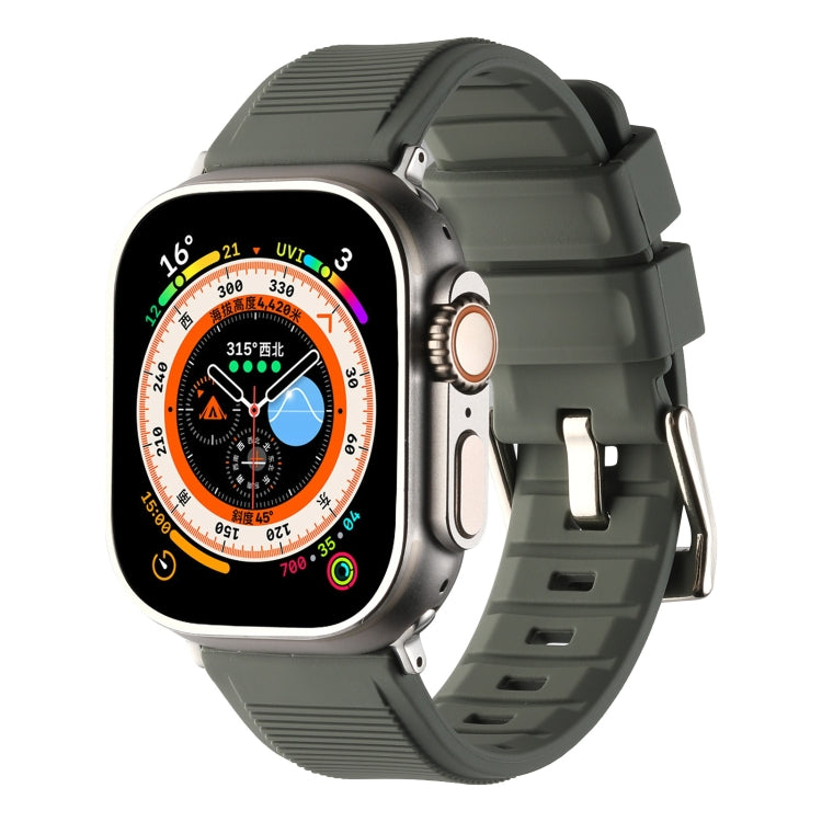 Double Ring Silicone Watch Band, For Apple Watch SE 2022 44mm, For Apple Watch 9 41mm, For Apple Watch 7 41mm, For Apple Watch 7 45mm