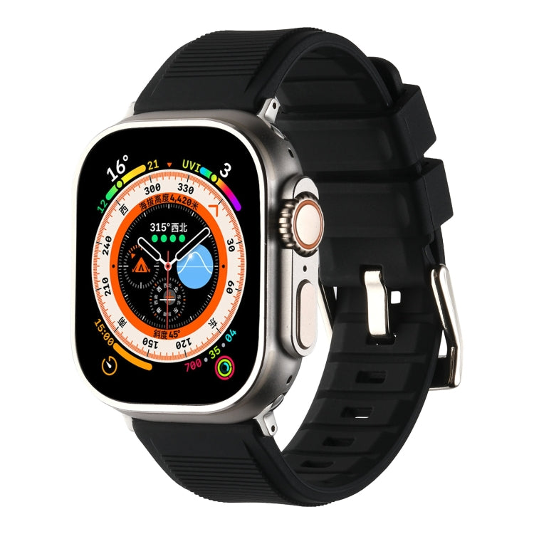 Double Ring Silicone Watch Band, For Apple Watch SE 2022 44mm, For Apple Watch 9 41mm, For Apple Watch 7 41mm, For Apple Watch 7 45mm