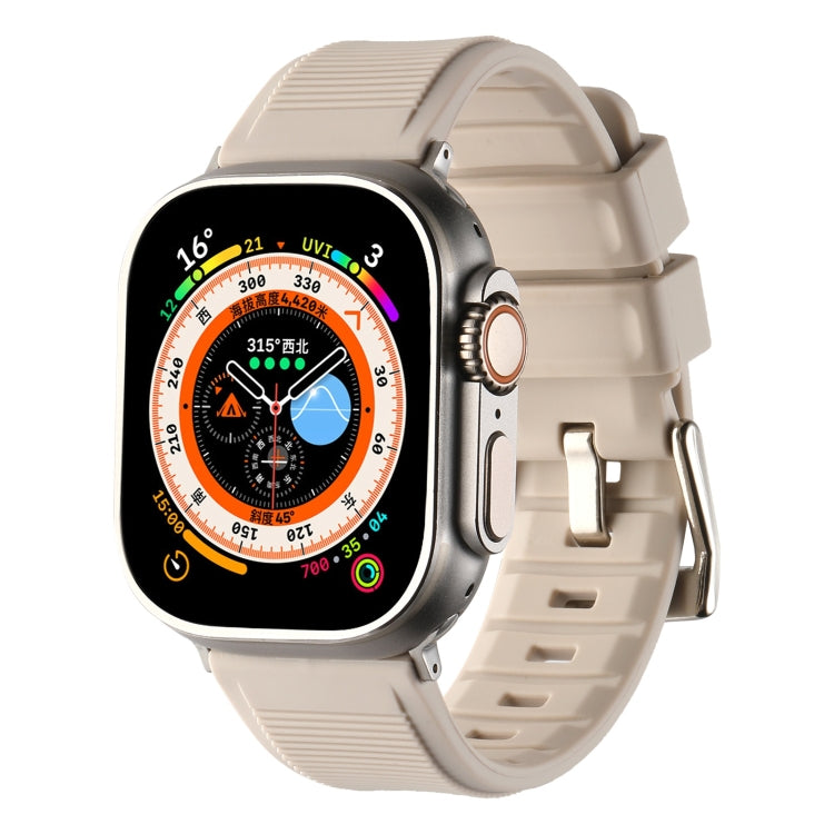 Double Ring Silicone Watch Band, For Apple Watch Ultra 2 49mm, For Apple Watch 8 45mm, For Apple Watch SE 2022 40mm, For Apple Watch 9 45mm